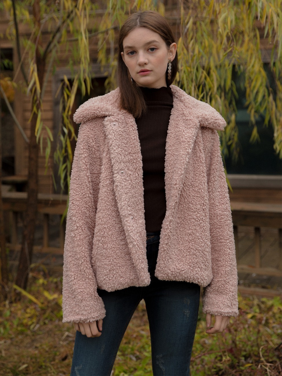 Raschel Fur Jacket Pink